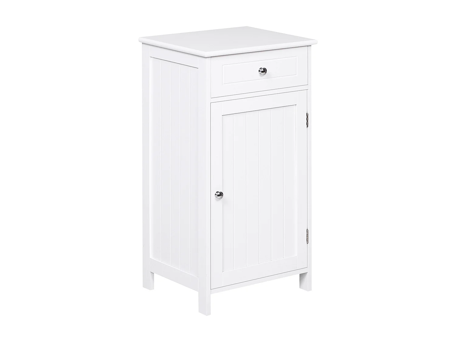 Mobiletto armadietto anti-ribaltamento da bagno in mdf bianco