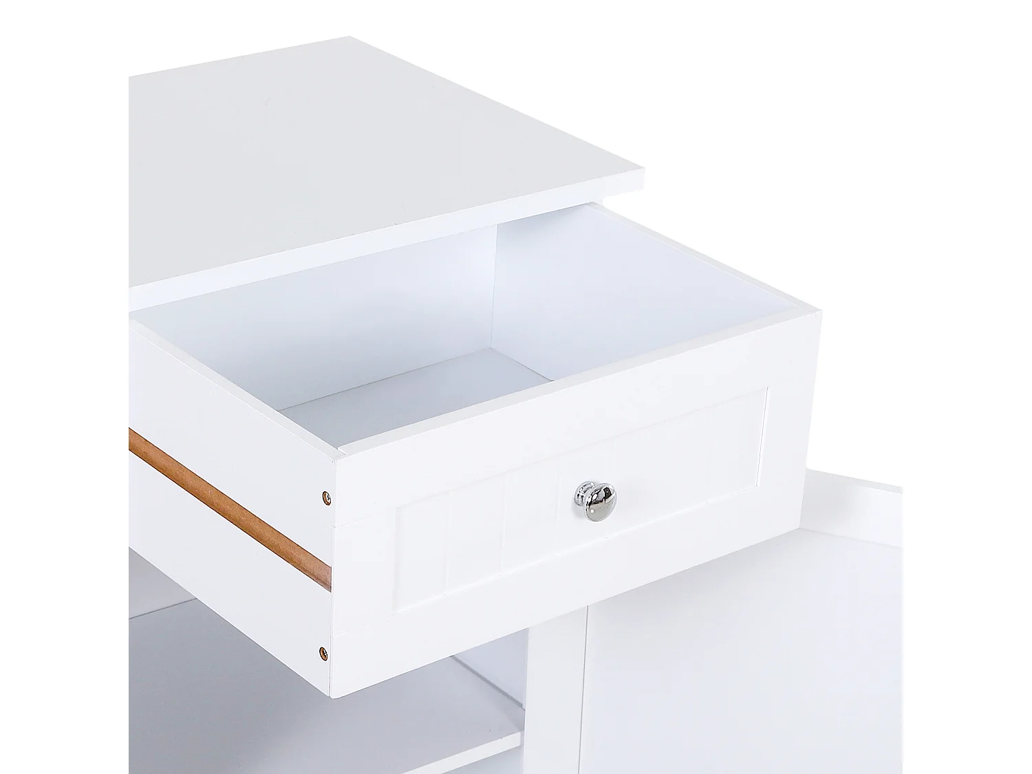 Mobiletto armadietto anti-ribaltamento da bagno in mdf bianco