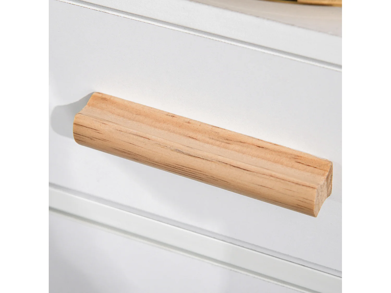 Mobile bagno a colonna salvaspazio in legno bianco