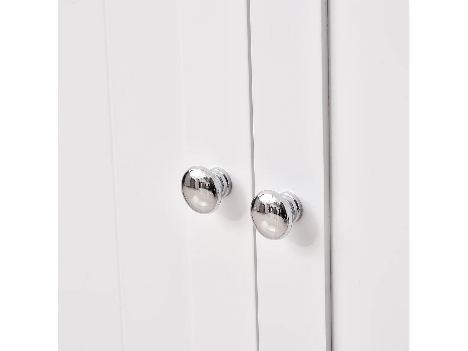 Mobiletto armadietto 2 ripiani 2 ante da bagno in mdf bianco