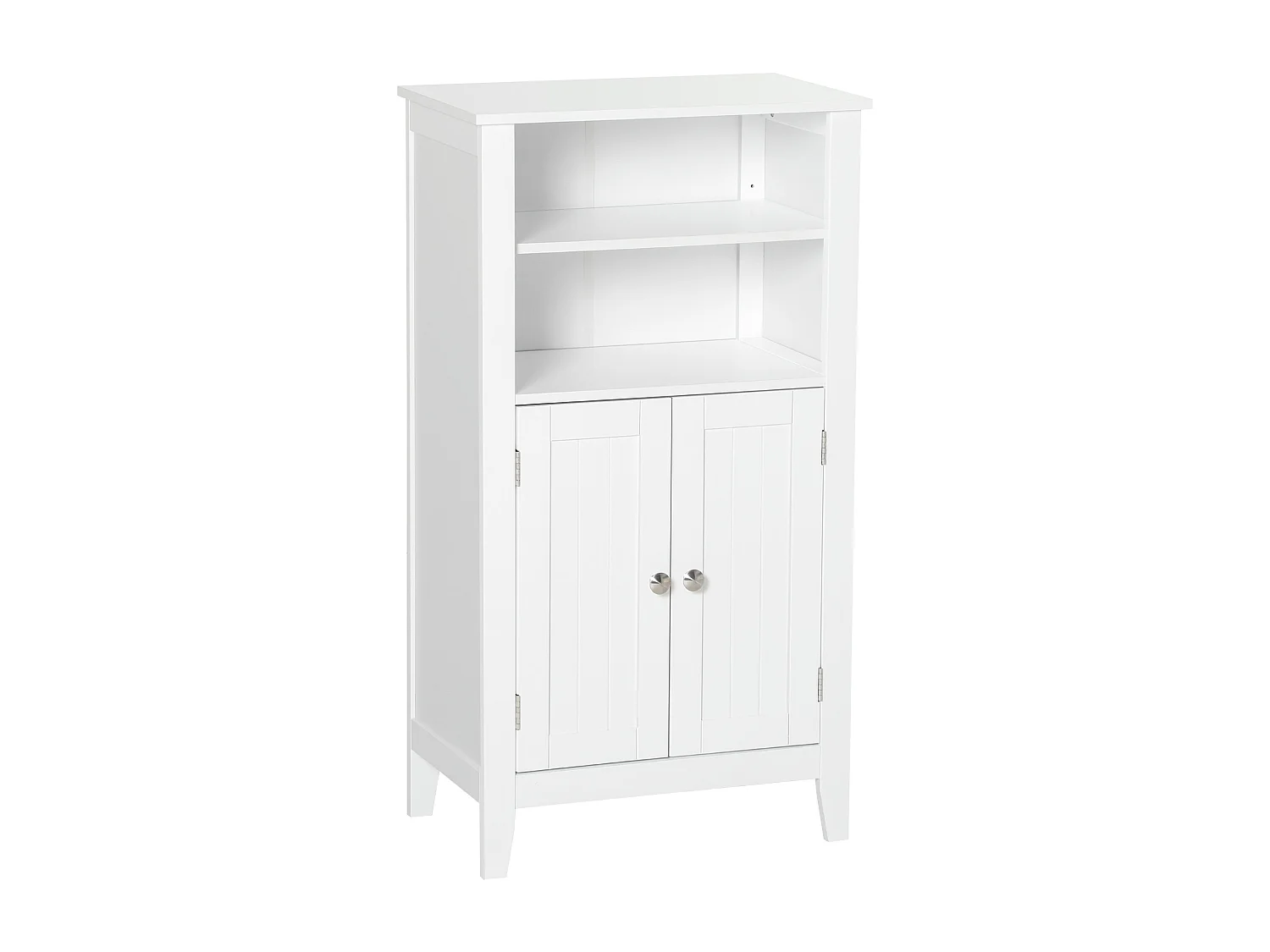 Mobile bagno con mensole regolabili e armadietto 2 ante legno