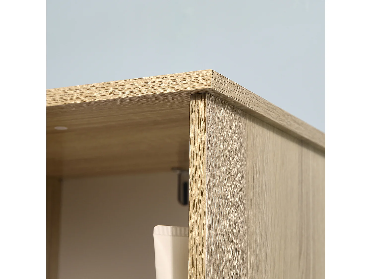 Scaffale bagno salvaspazio mobiletto a colonna legno bianco