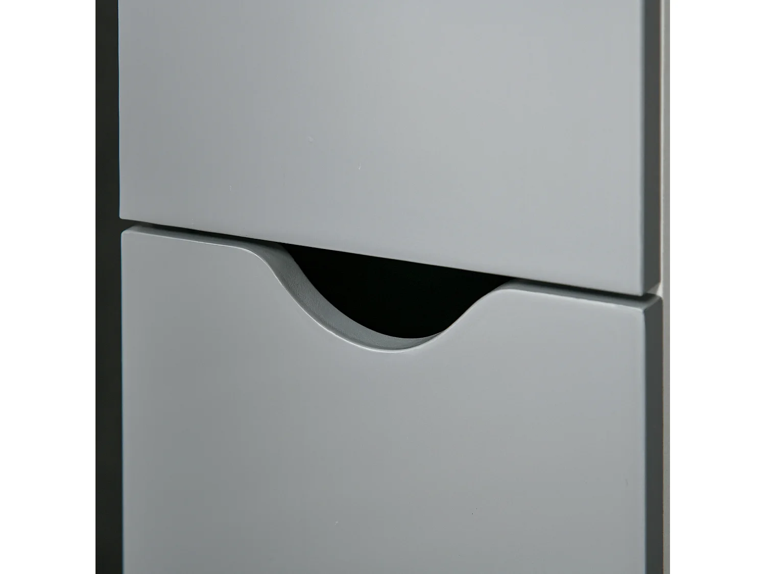 Colonna bagno con 2 ripiani e 2 armadietti bianco e grigio