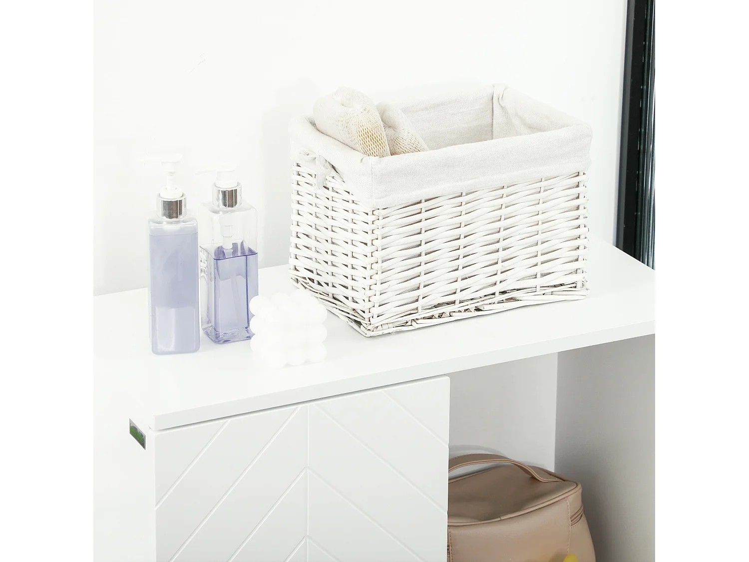 Mobile bagno moderno con armadietto cassetto e ripiani