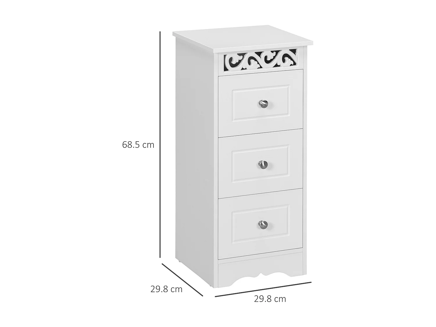 Armadietto da terra in legno per bagno camera da letto o salotto