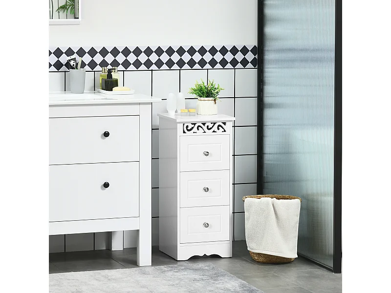 Armadietto da terra in legno per bagno camera da letto o salotto