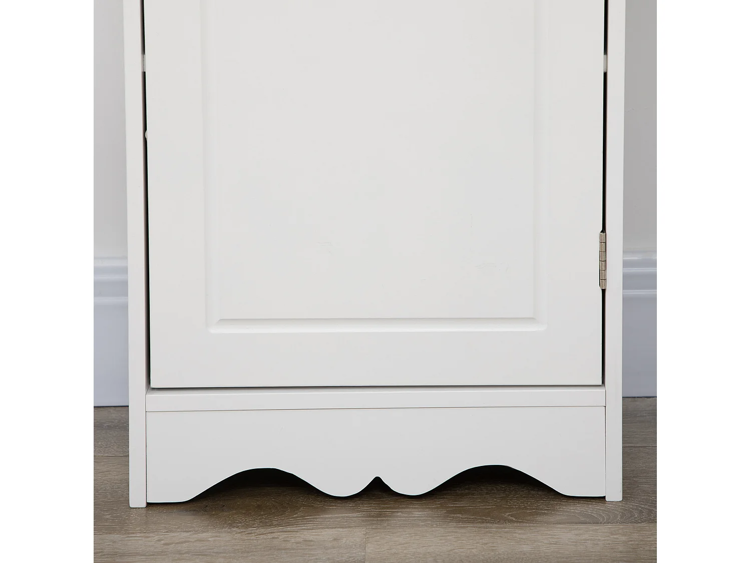 Mobiletto bagno con 3 ripiani regolabili su 3 livelli in mdf bianco