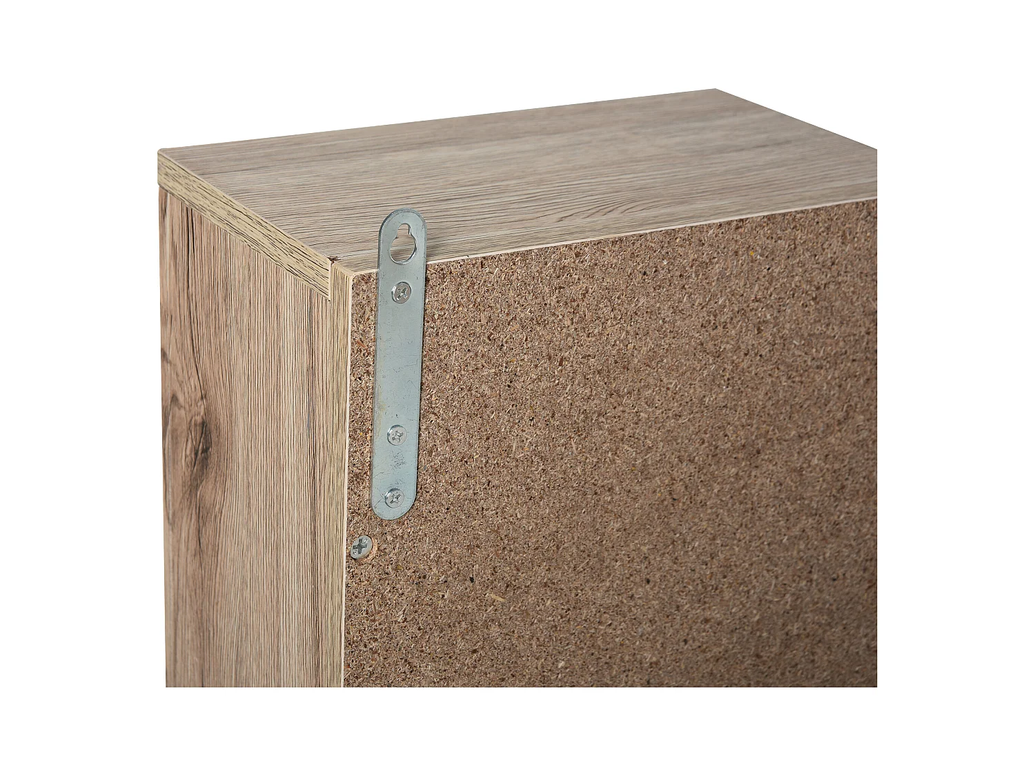 Armadietto pensile da bagno con mensola in legno grigio e rovere