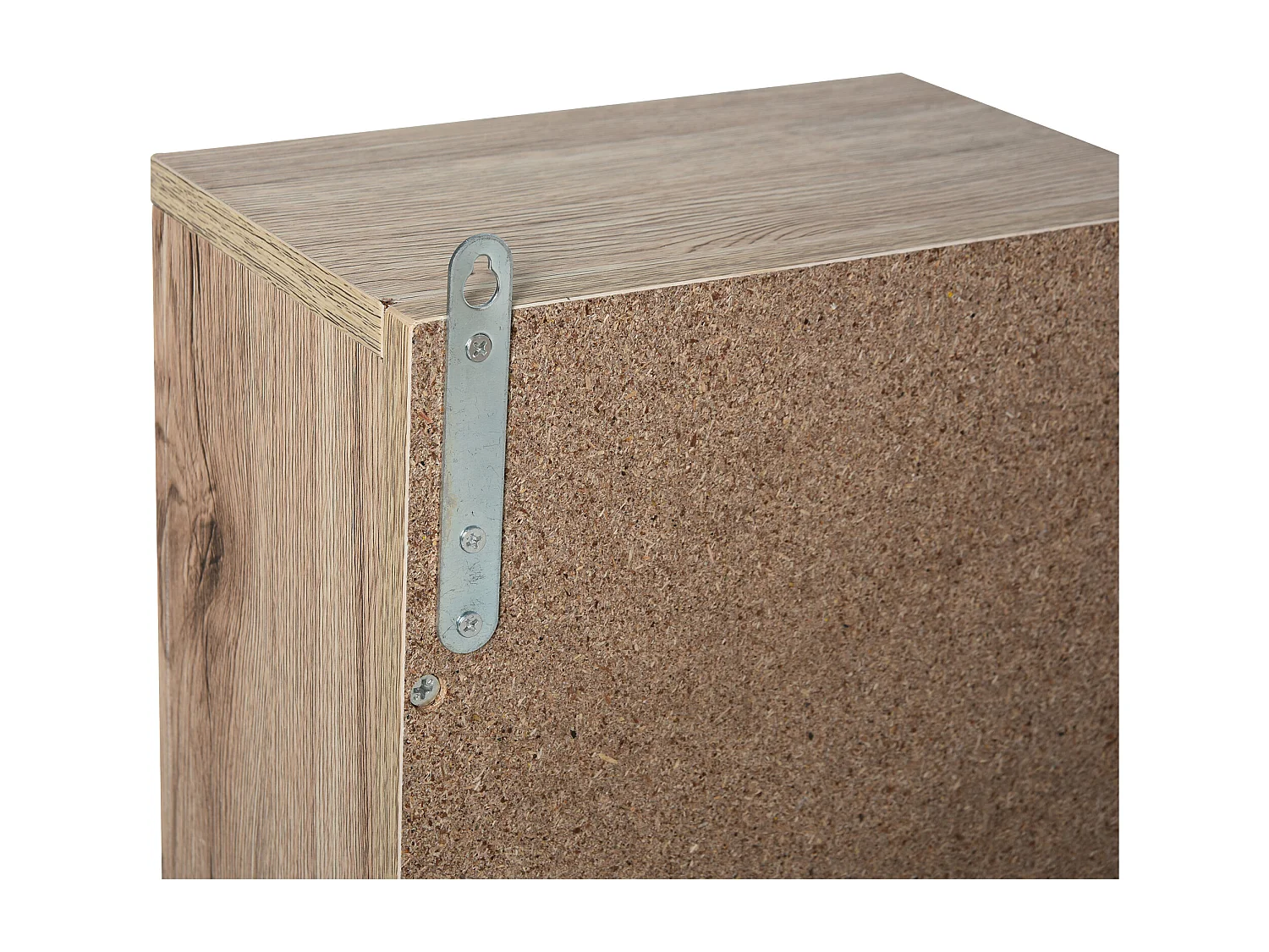 Armadietto pensile da bagno con mensola in legno grigio e rovere