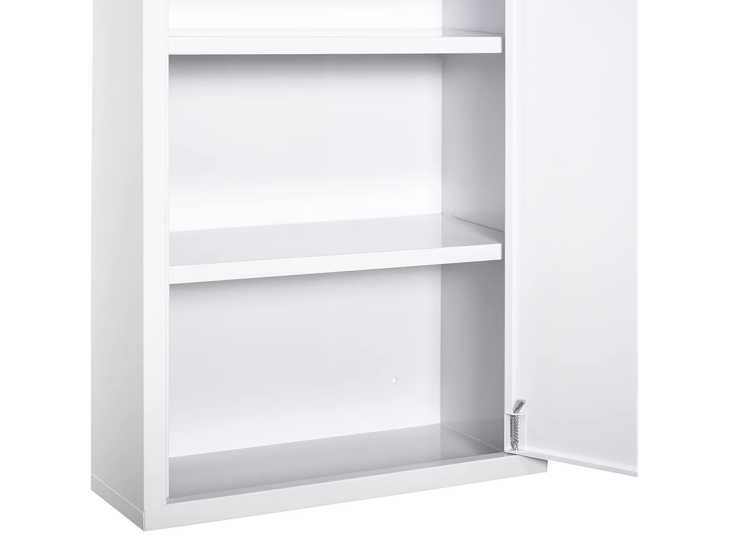 Armadietto medicinali bianco 3 livelli in acciaio e 2 chiavi