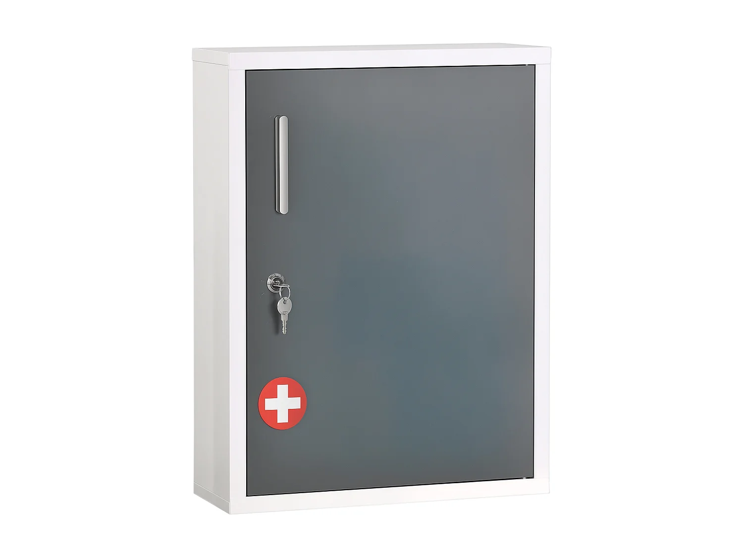 Armadietto medicinali con 3 ripiani e blocco con chiavi