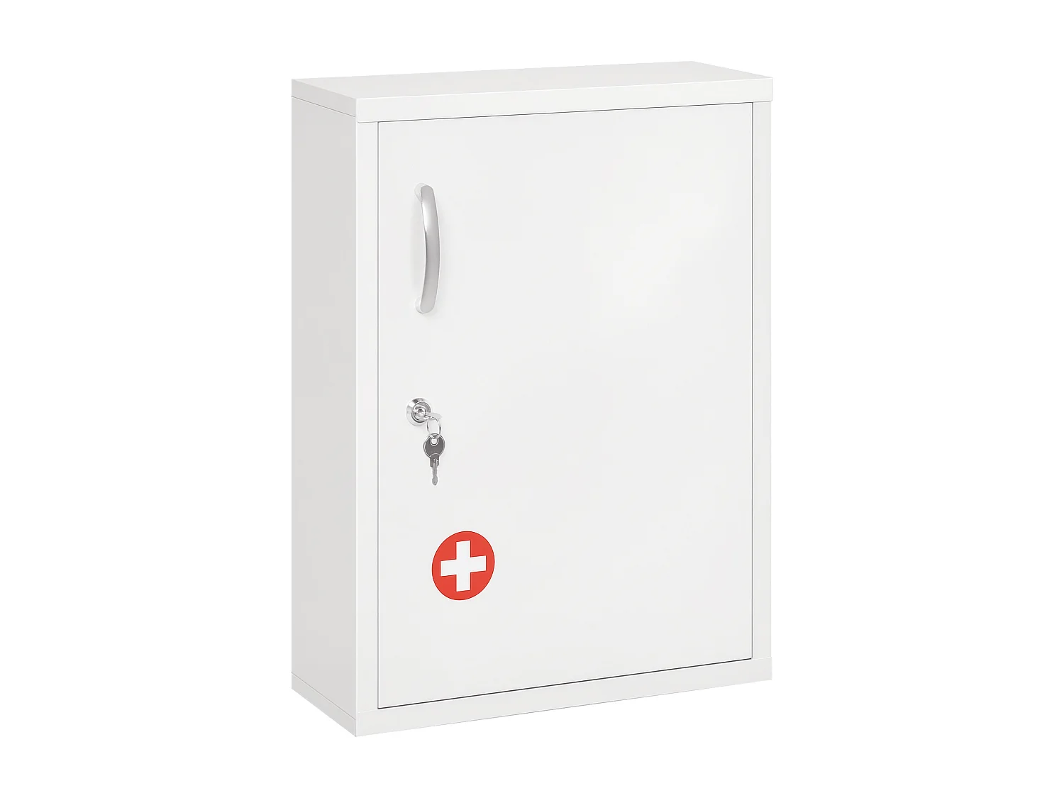 Armadietto medicinali a 3 ripiani in acciaio 40x15x53.5 cm bianco