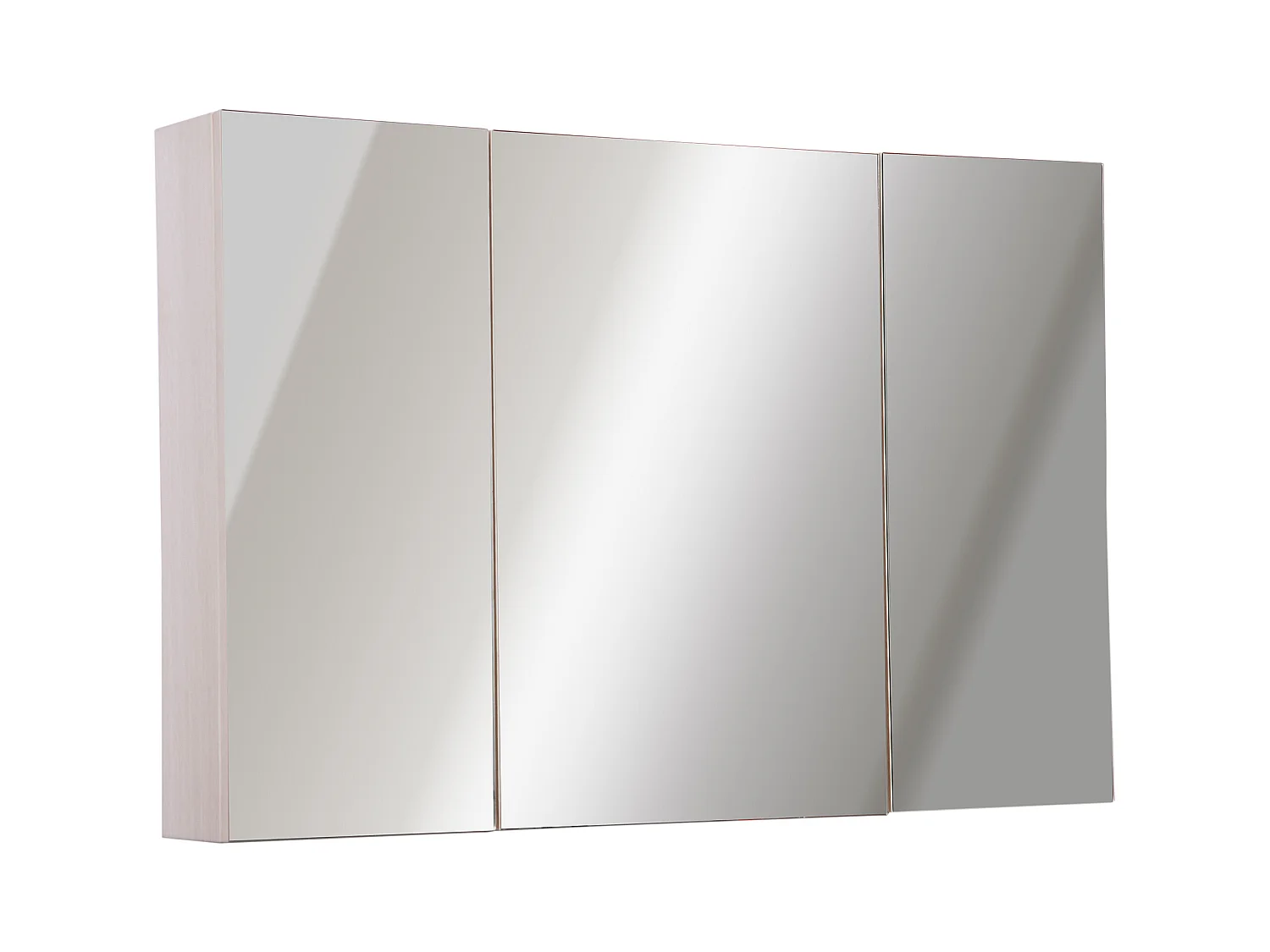 Armadietto pensile da bagno a parete con specchio in legno marrone