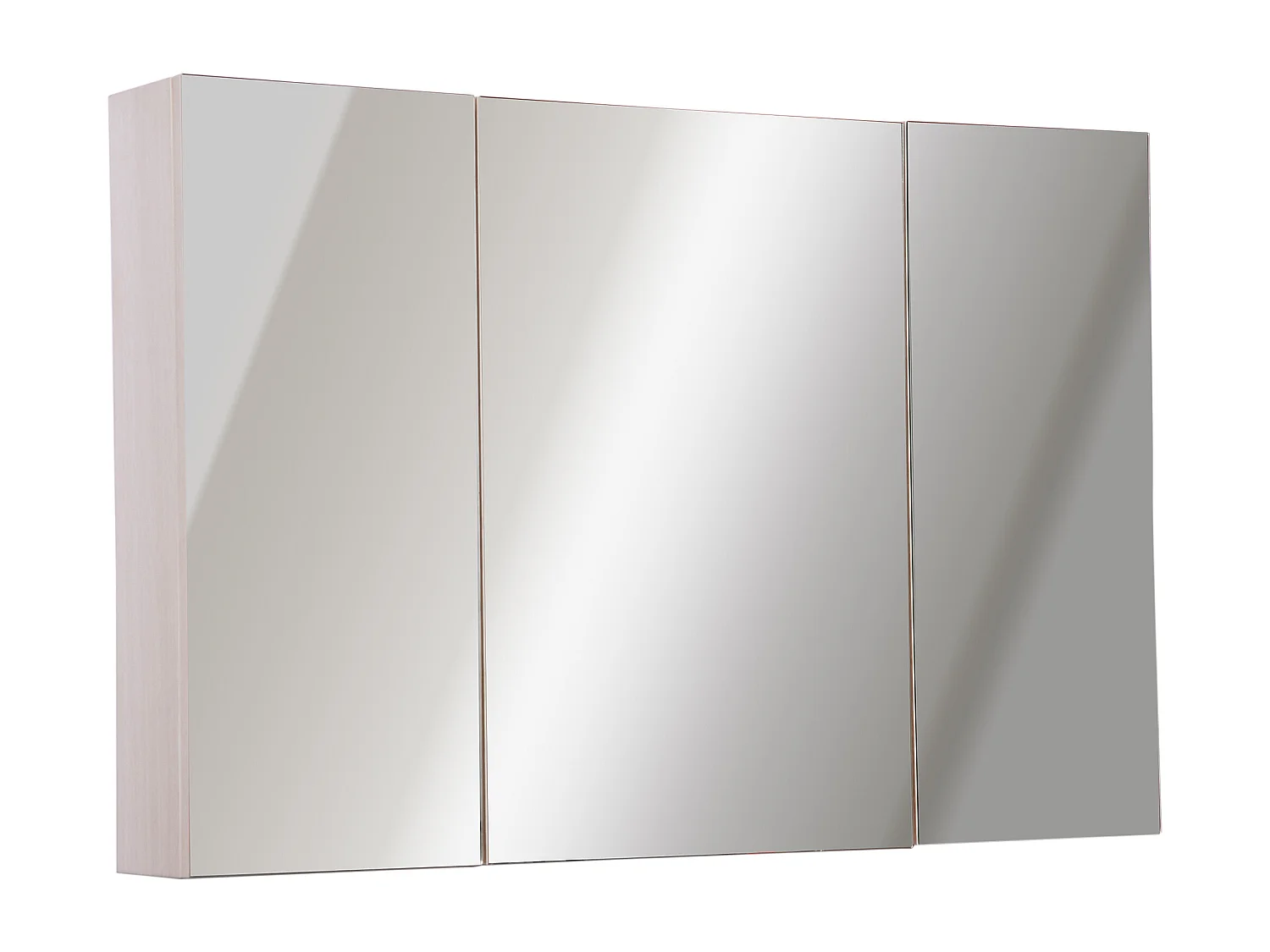 Armadietto pensile da bagno a parete con specchio in legno marrone