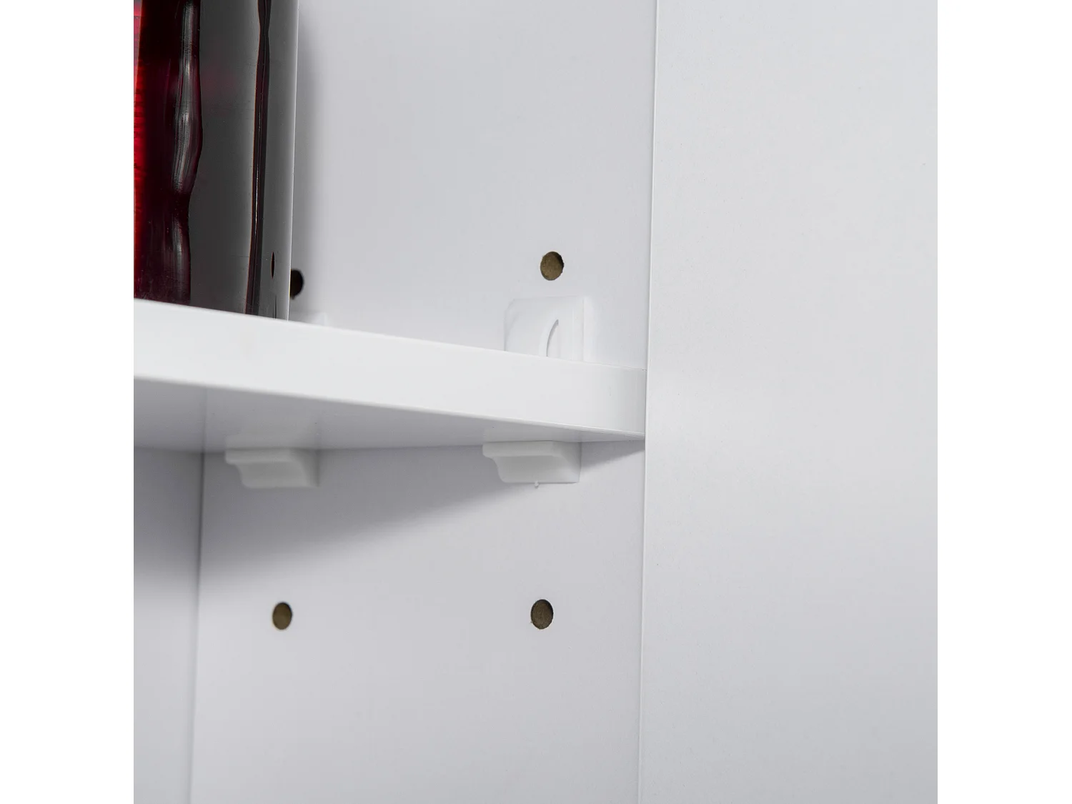 Specchio da bagno con 3 armadietti 3 ripiani e luce led bianco