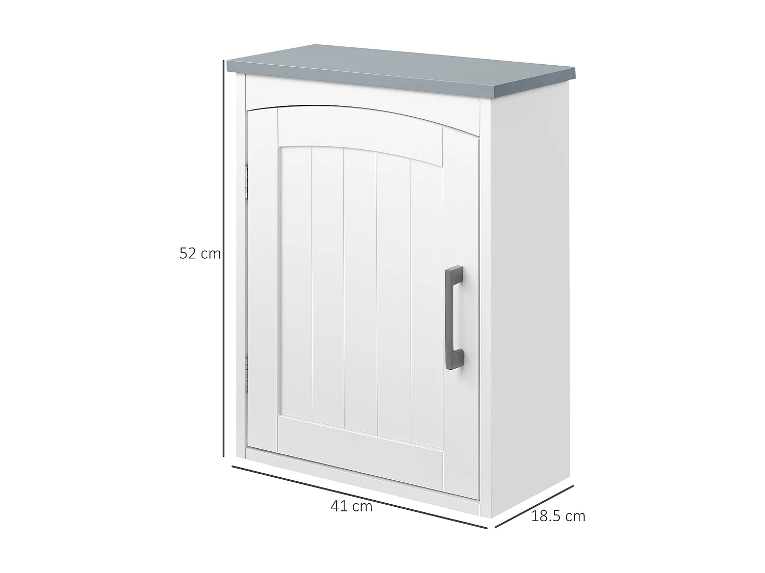 Pensile bagno con mensola regolabile 41x18.5x52cm bianco