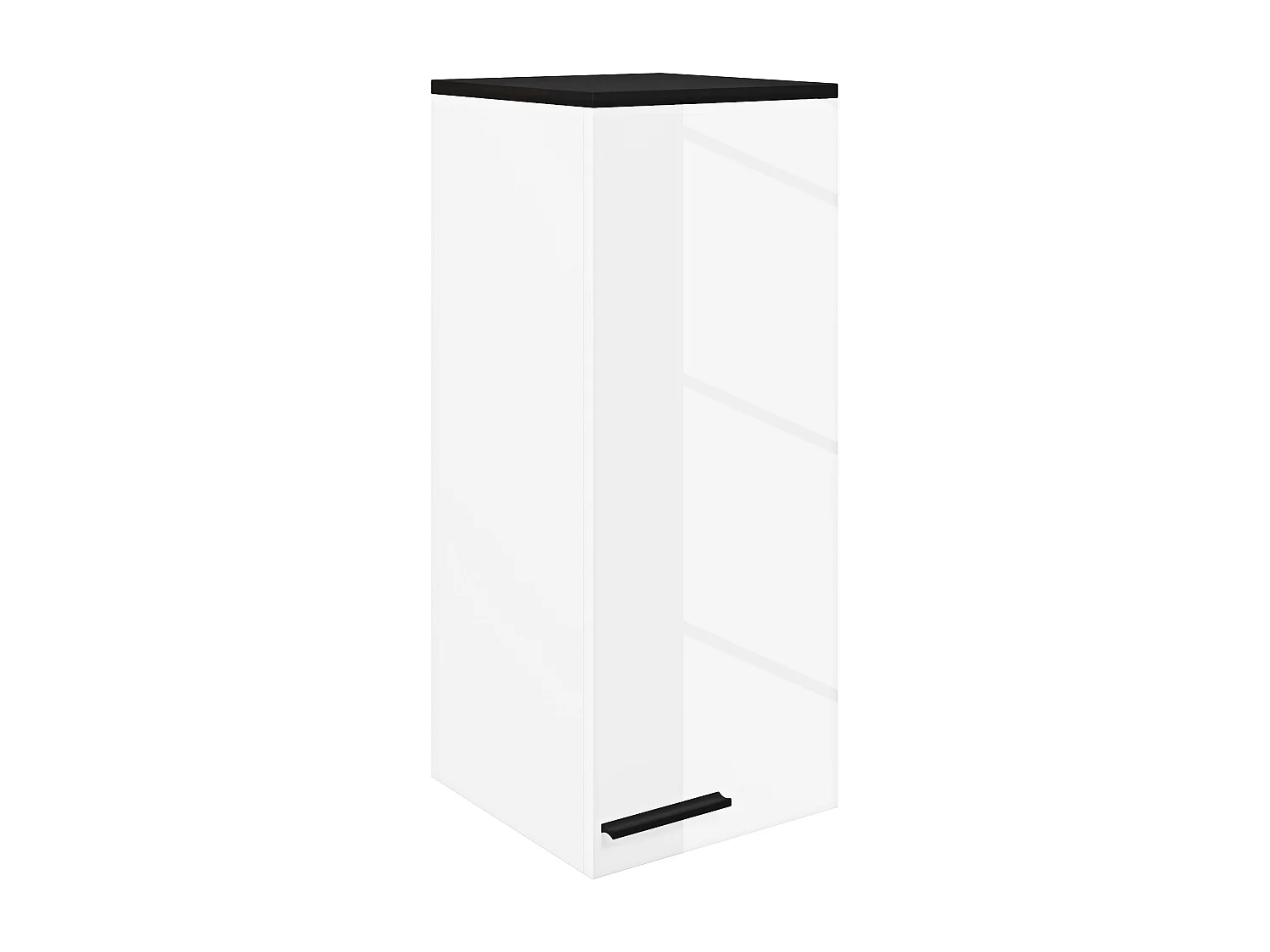 Armadietto bagno pensile 3 vani e ripiani regolabili bianco