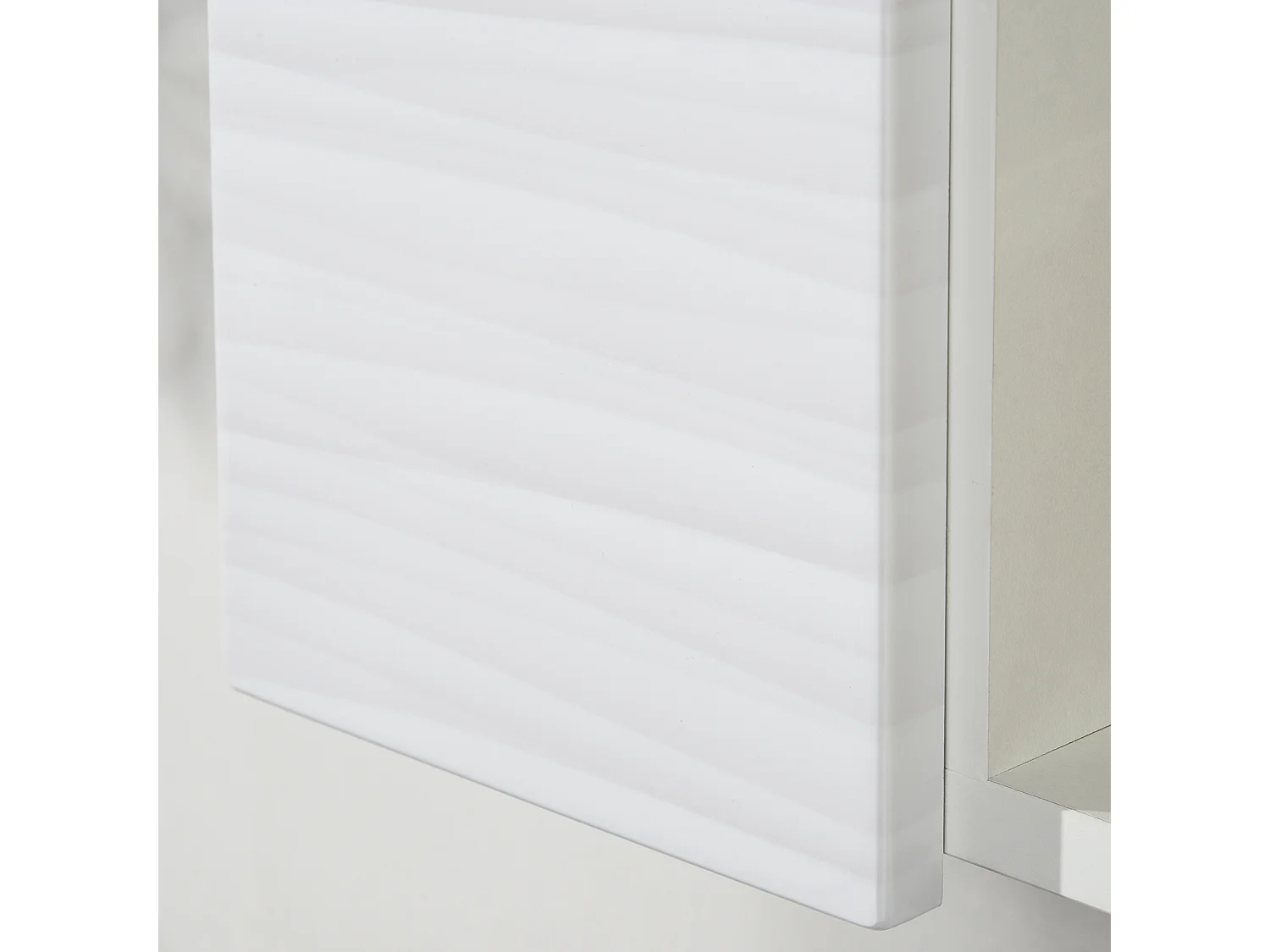 Armadio a specchio da bagno in truciolato e vetro 4 ripiani