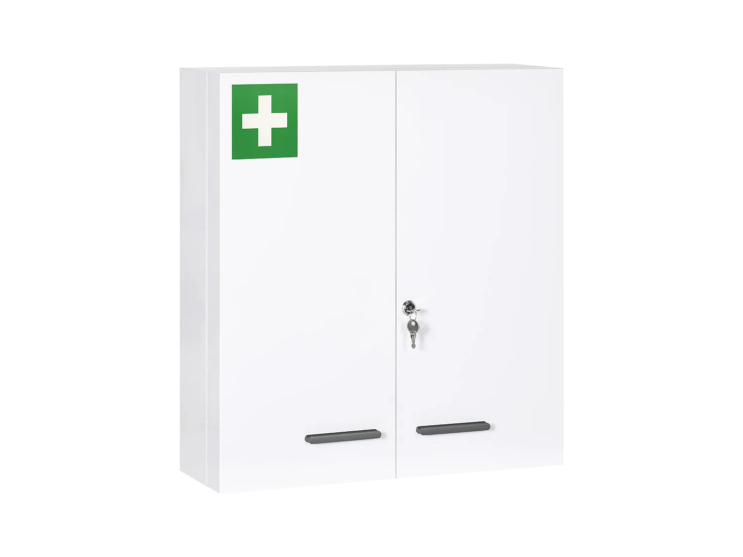 Armadietto medicinali a 6 ripiani in acciaio 55x18x60 cm bianco