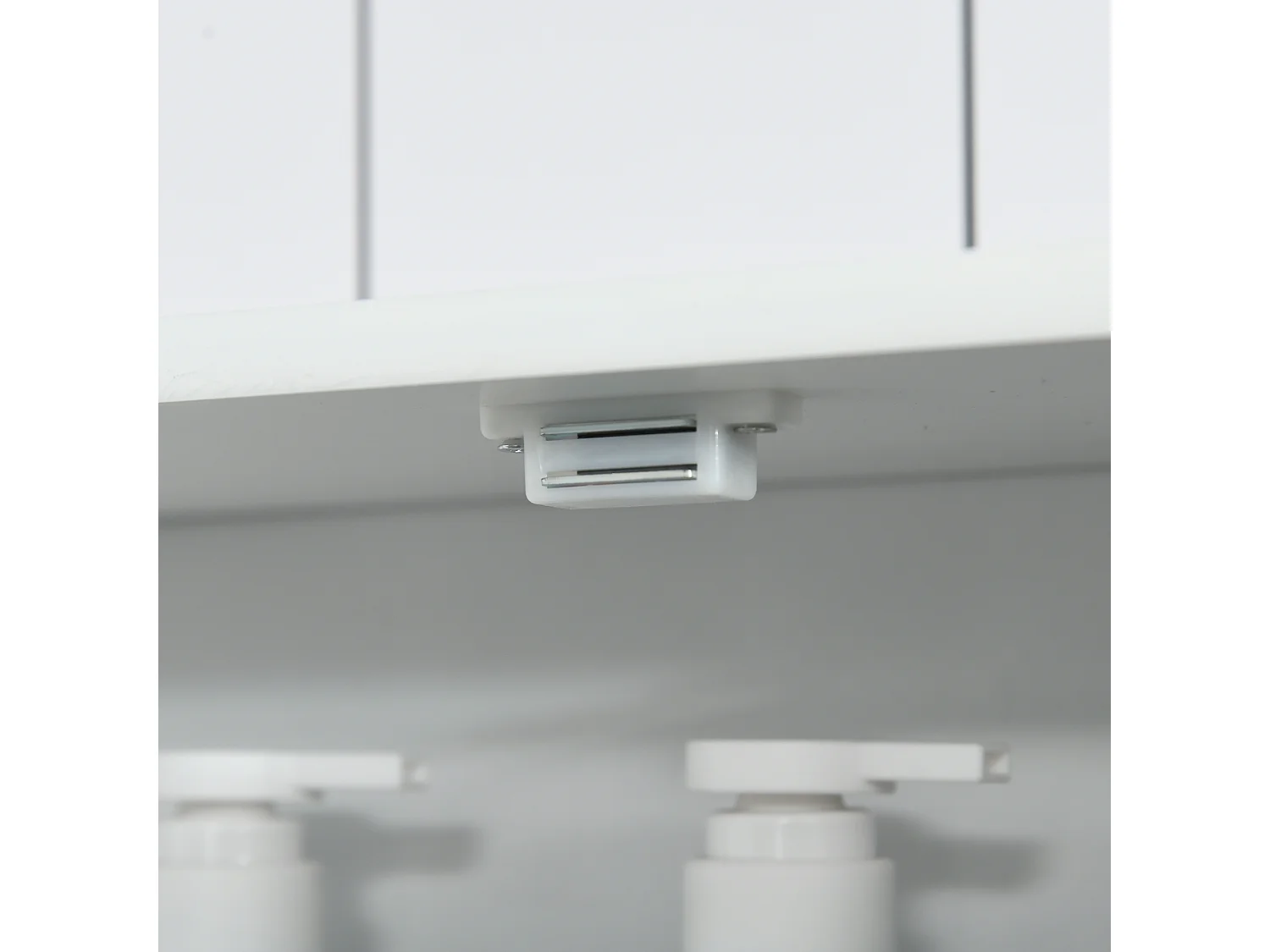 Mobiletto bagno pensile antine a specchio 55x17.5x60cm bianco