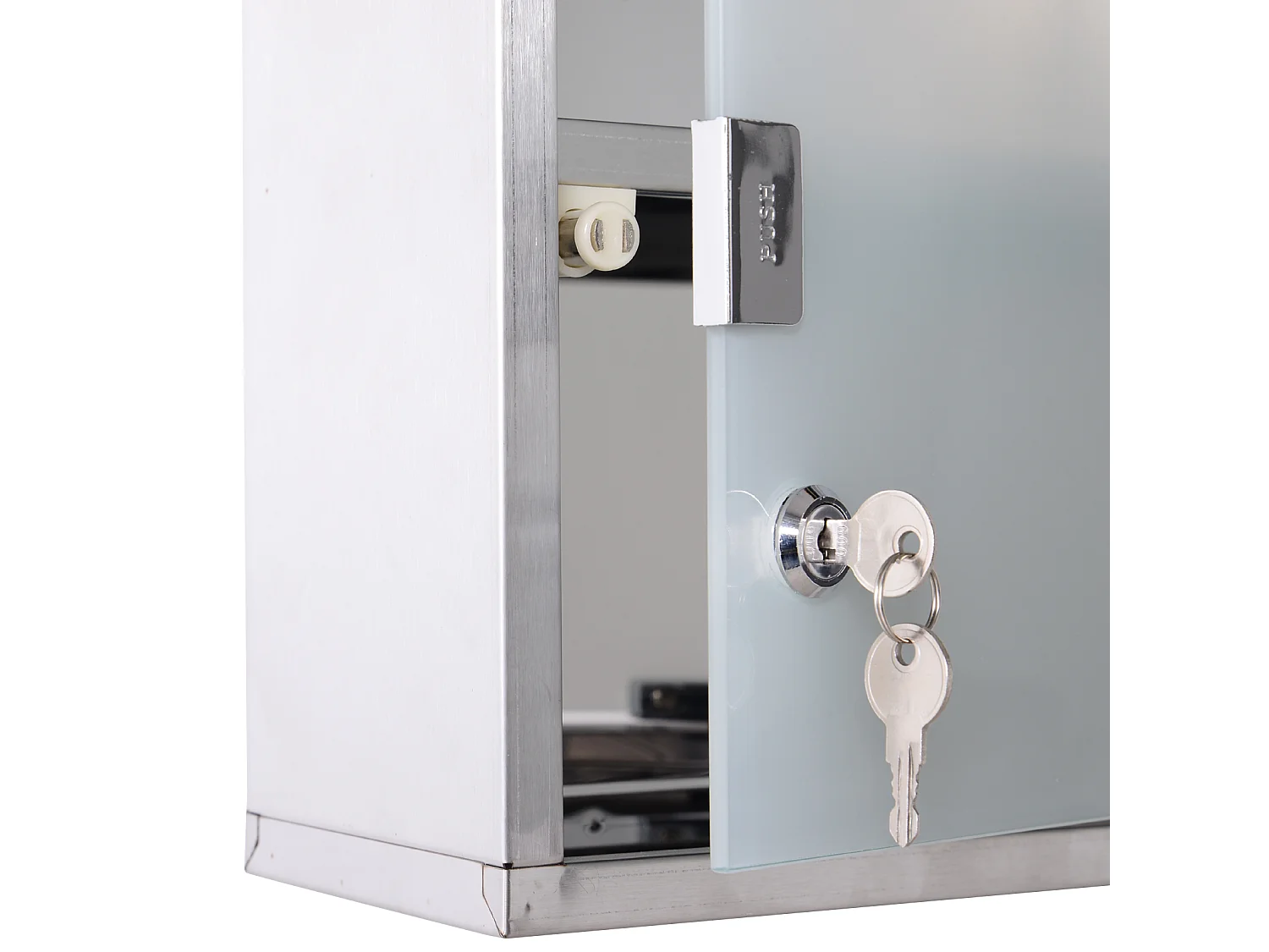 Armadietto porta medicinali con serratura e 2 chiavi in acciaio