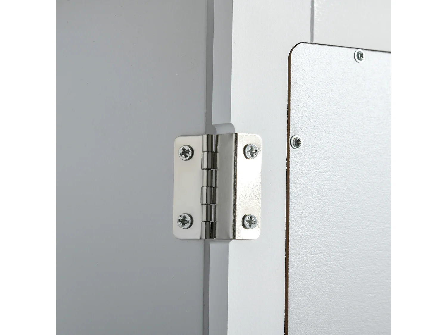 Mobiletto bagno pensile con specchio 41x14x60cm legno bianco