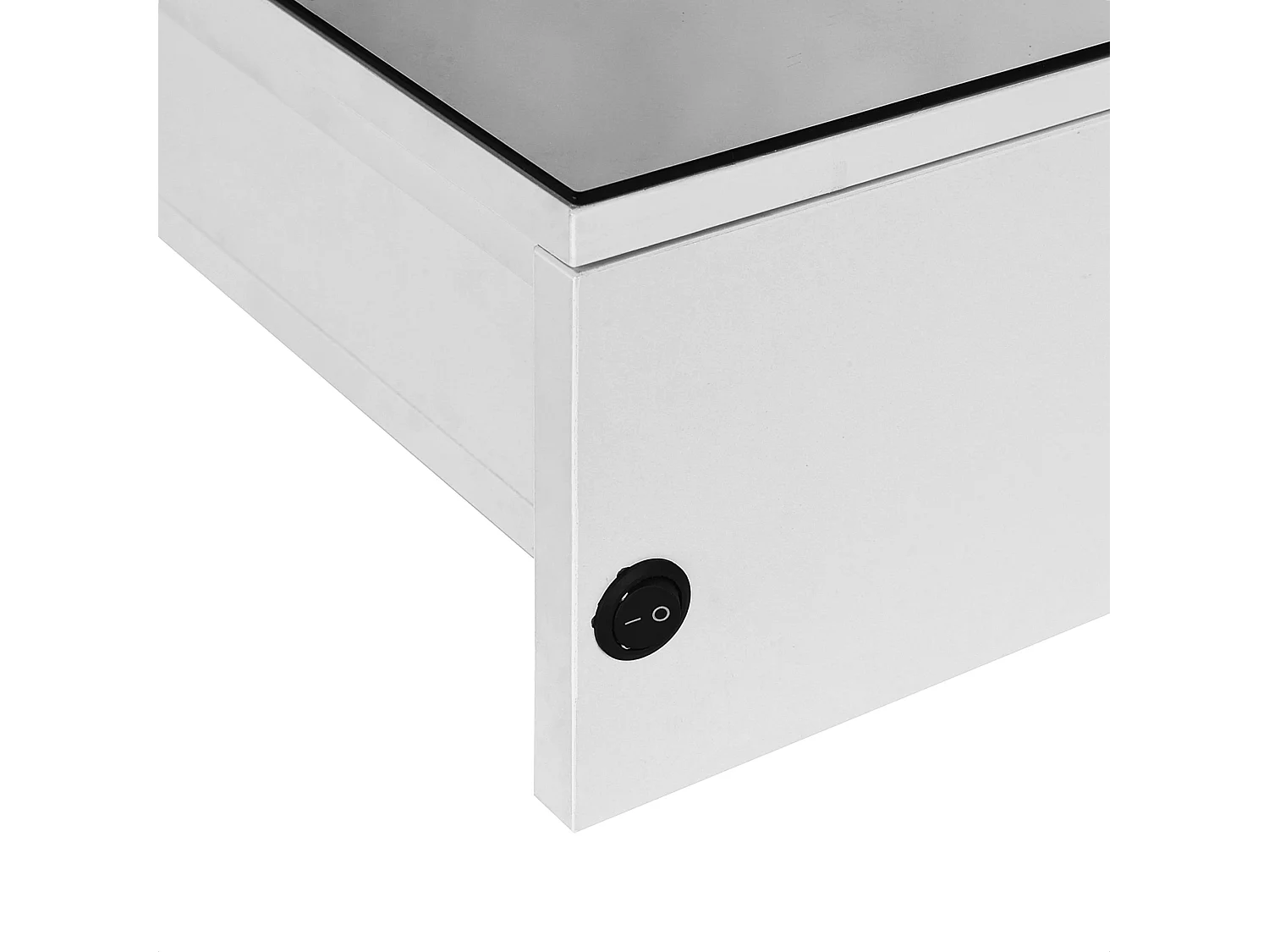 Armadietto con specchio con luci led ripiano aperto e interno