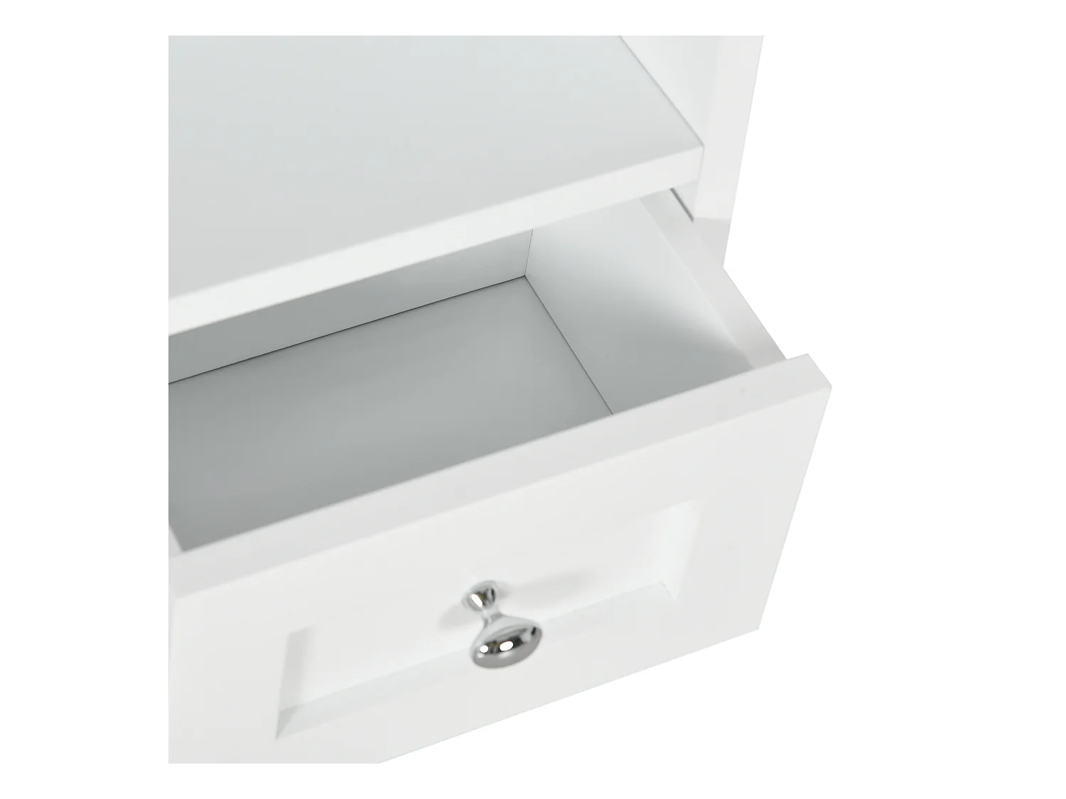 Armadietto pensile bagno 2 ante con 2 cassetti e ripiano aperto