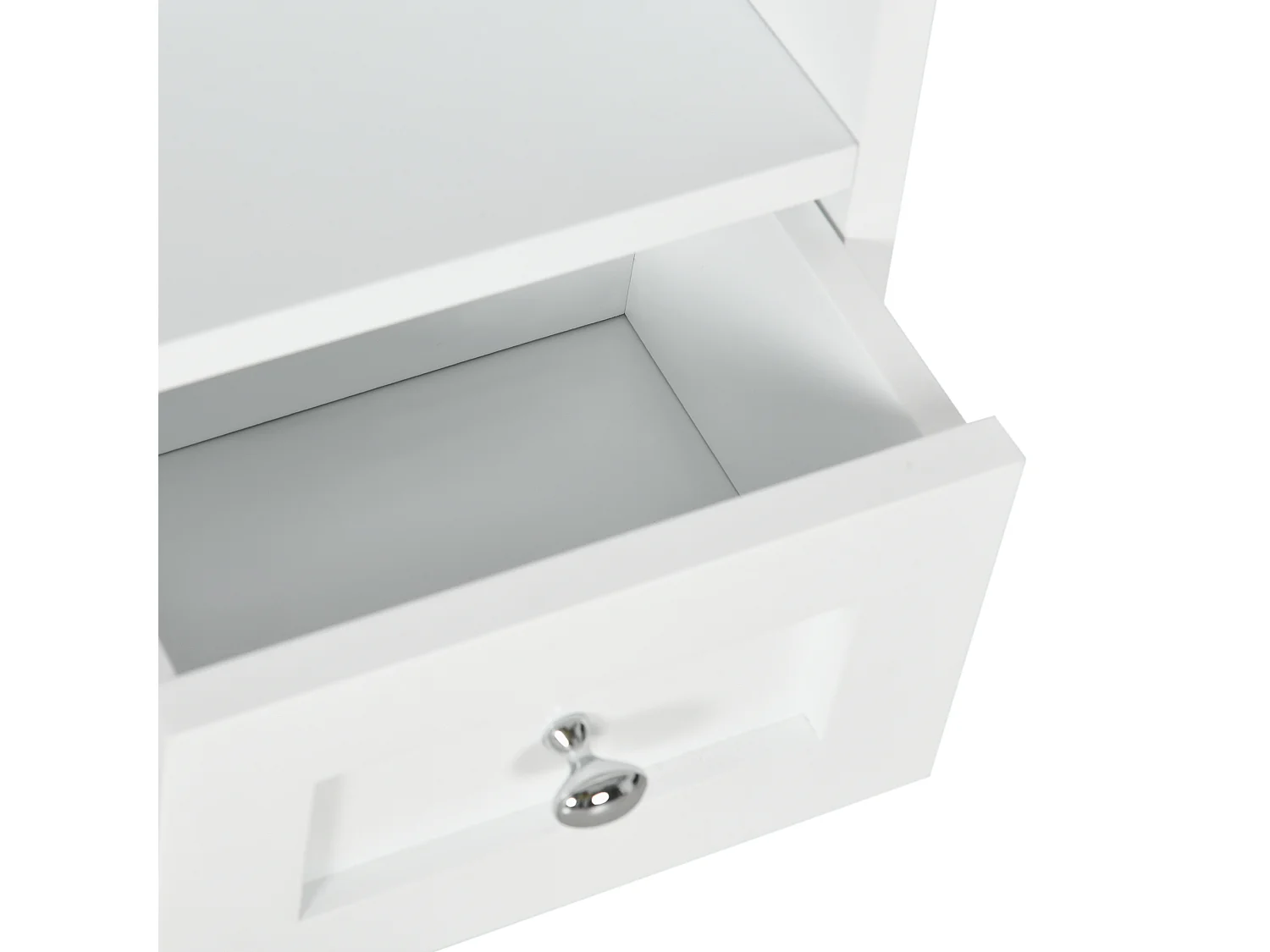 Armadietto pensile bagno 2 ante con 2 cassetti e ripiano aperto