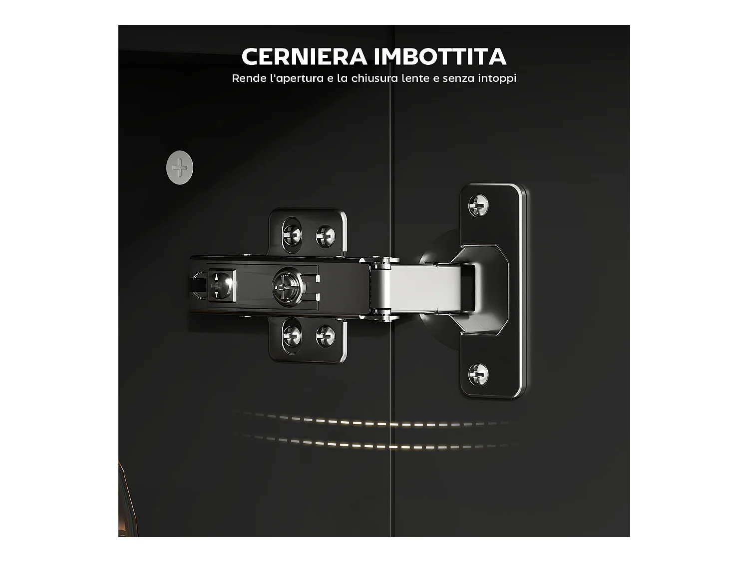 Specchiera bagno in legno a 2 ante con ripiano aperto nero