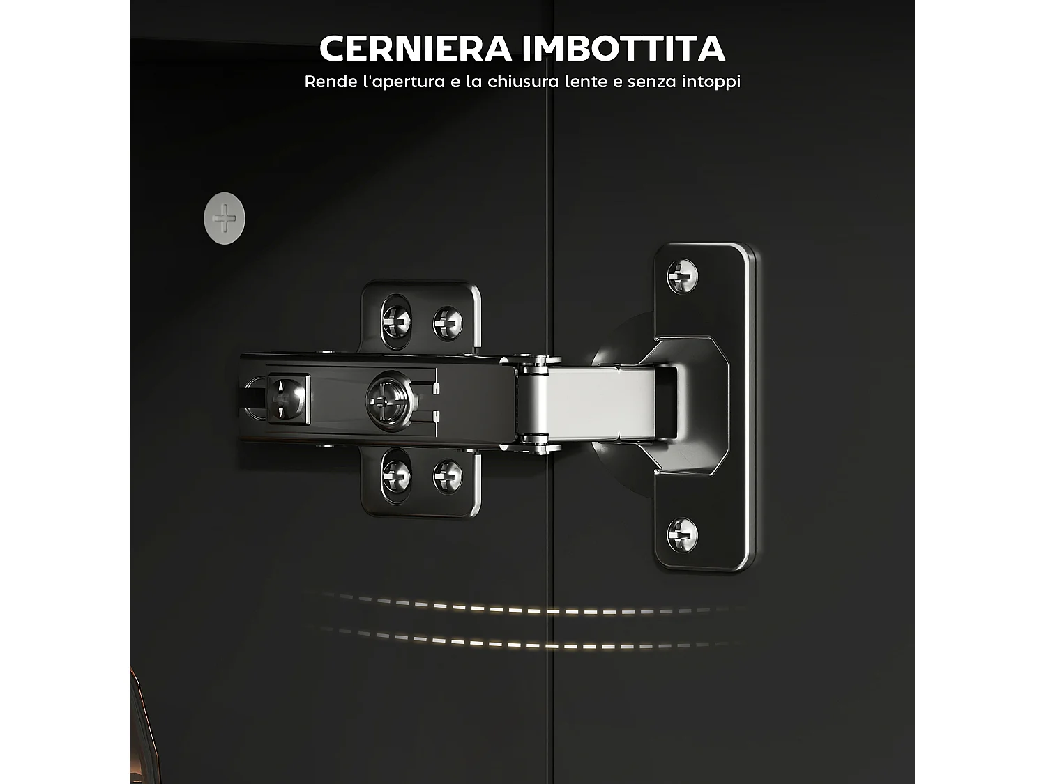 Specchiera bagno in legno a 2 ante con ripiano aperto nero