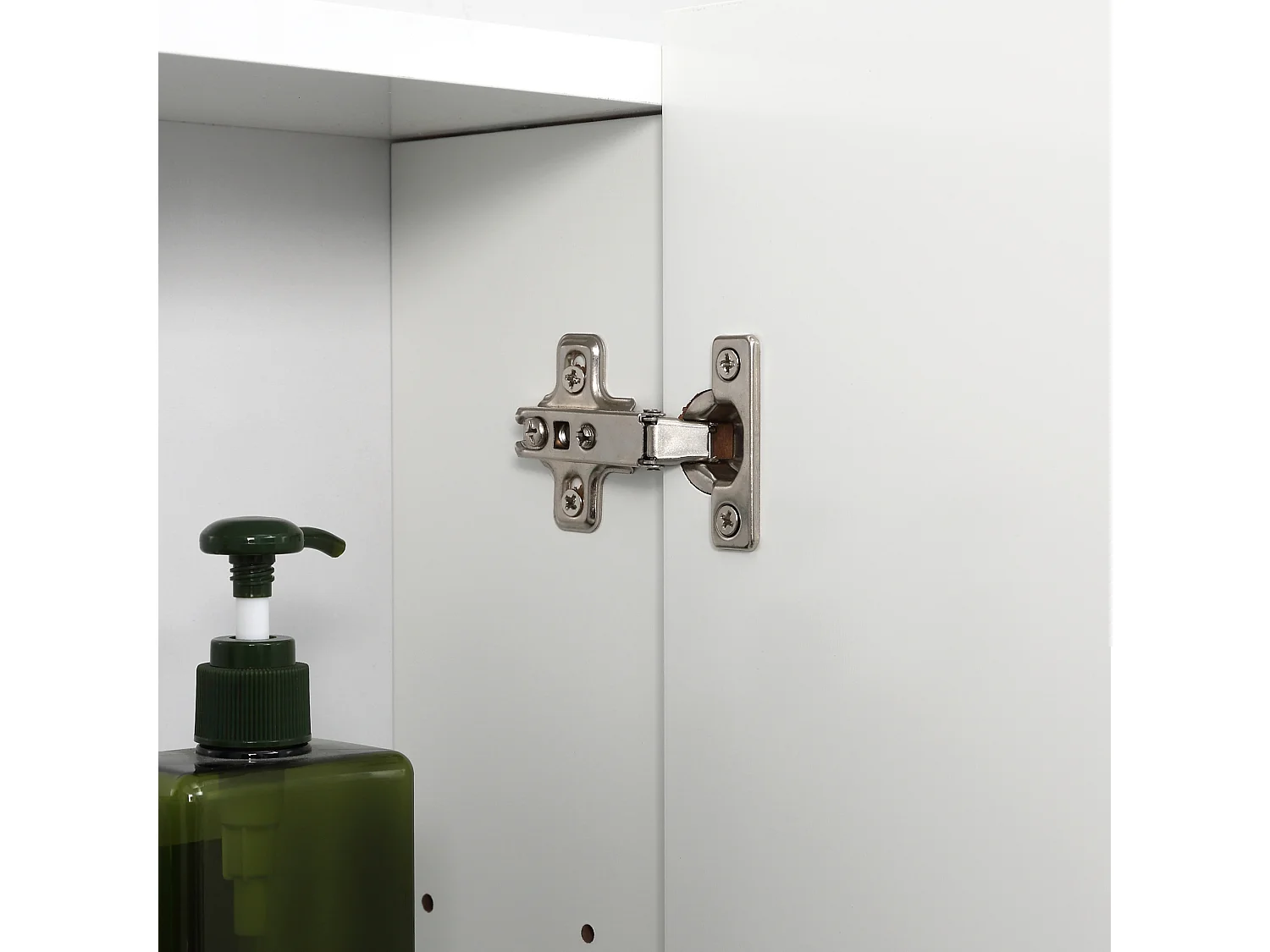 Armadietto bagno con 3 ante specchiate 70x15x60cm bianco