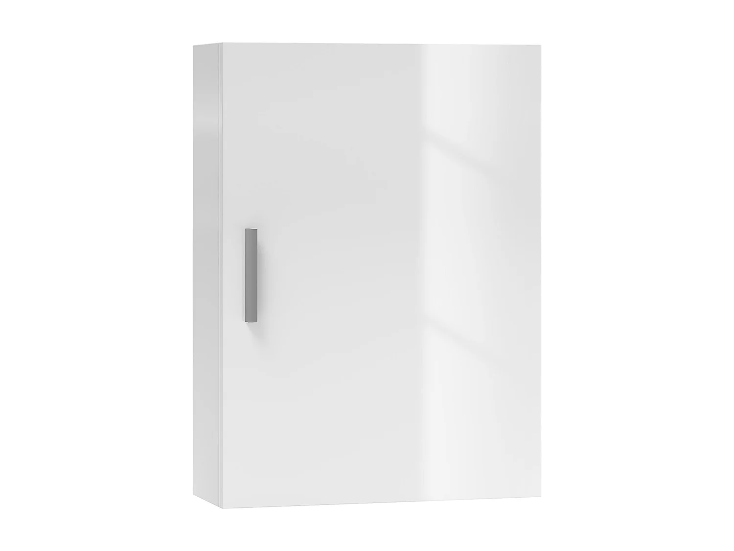 Armadietto bagno da parete bianco con 3 ripiani regolabili in vetro