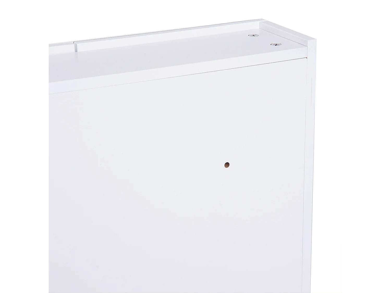 Armadietto pensile da bagno 2 ante con specchiera e ripiani mdf bianco