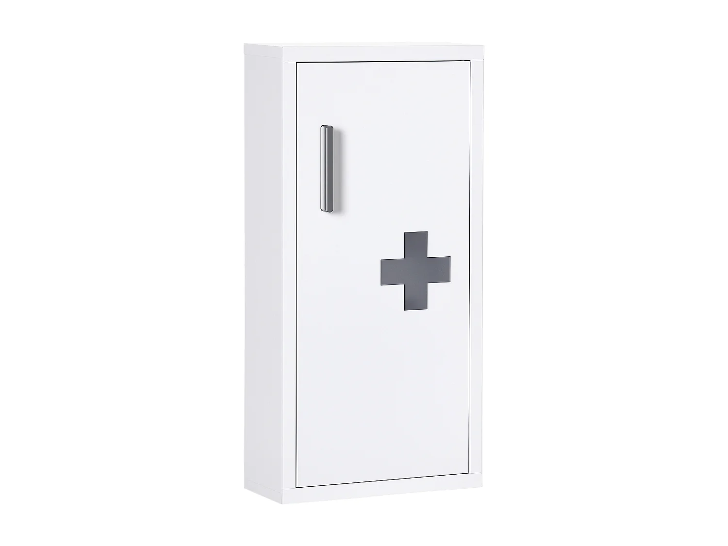 Armadietto medicinali a 3 ripiani in acciaio 30x12x60 cm bianco