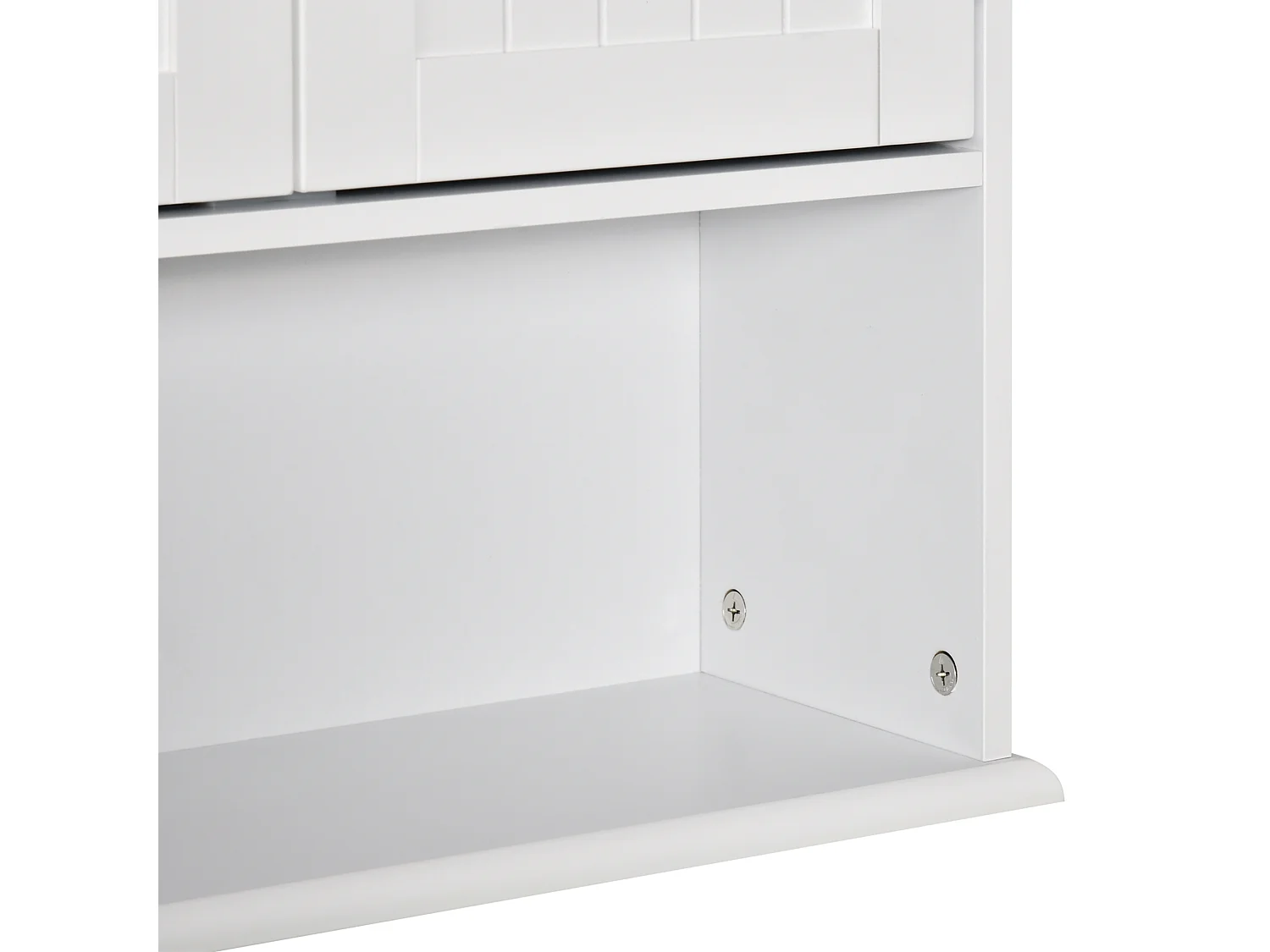 Mobile pensile bagno con armadietto a 2 ante e ripiano aperto bianco