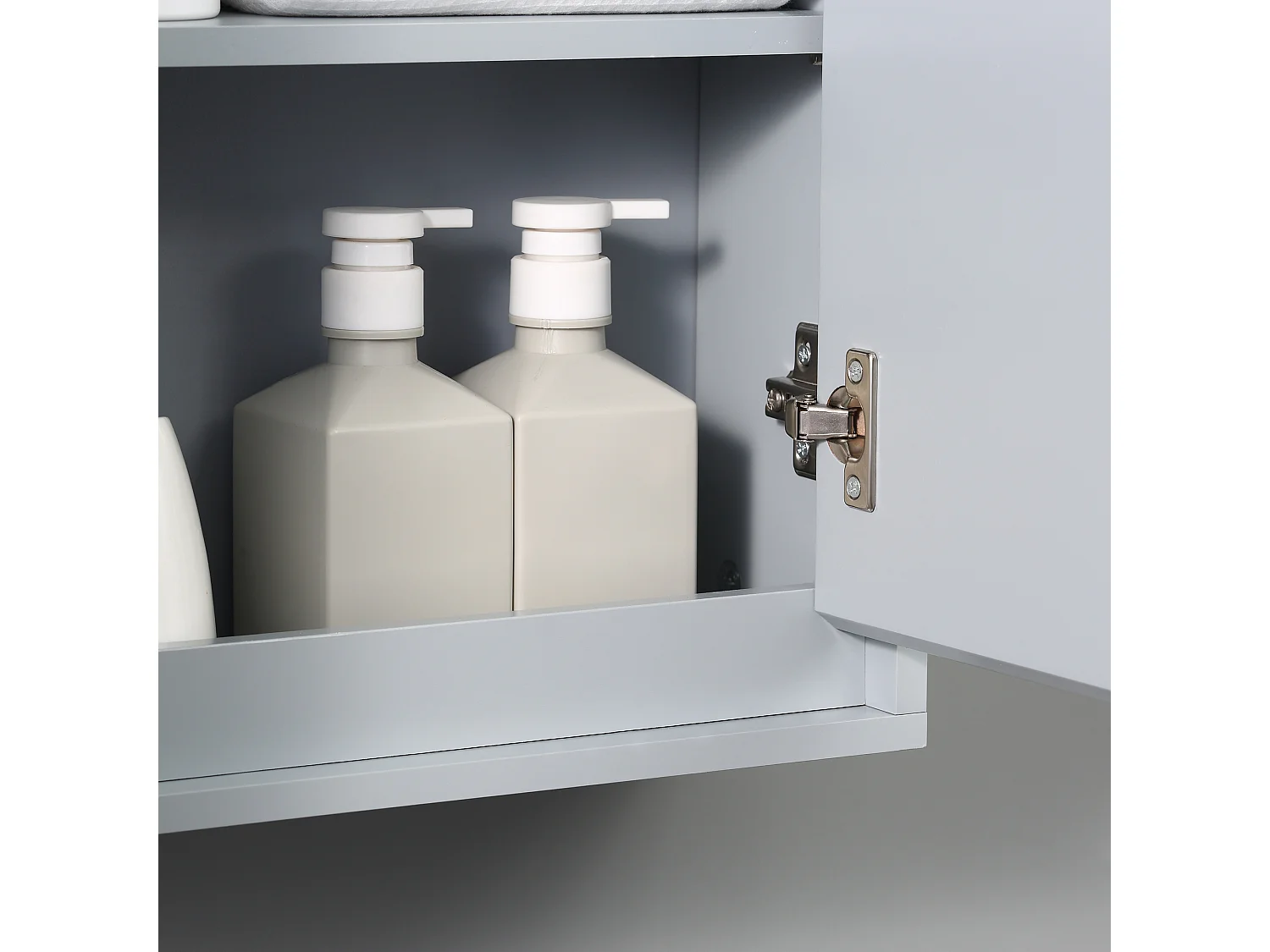 Armadietto per parete bagno a doppia porta con ripiano regolabile