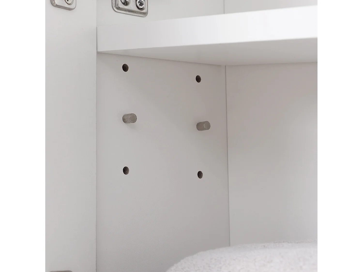 Mobiletto bagno pensile con specchiera 54x15x55cm bianco