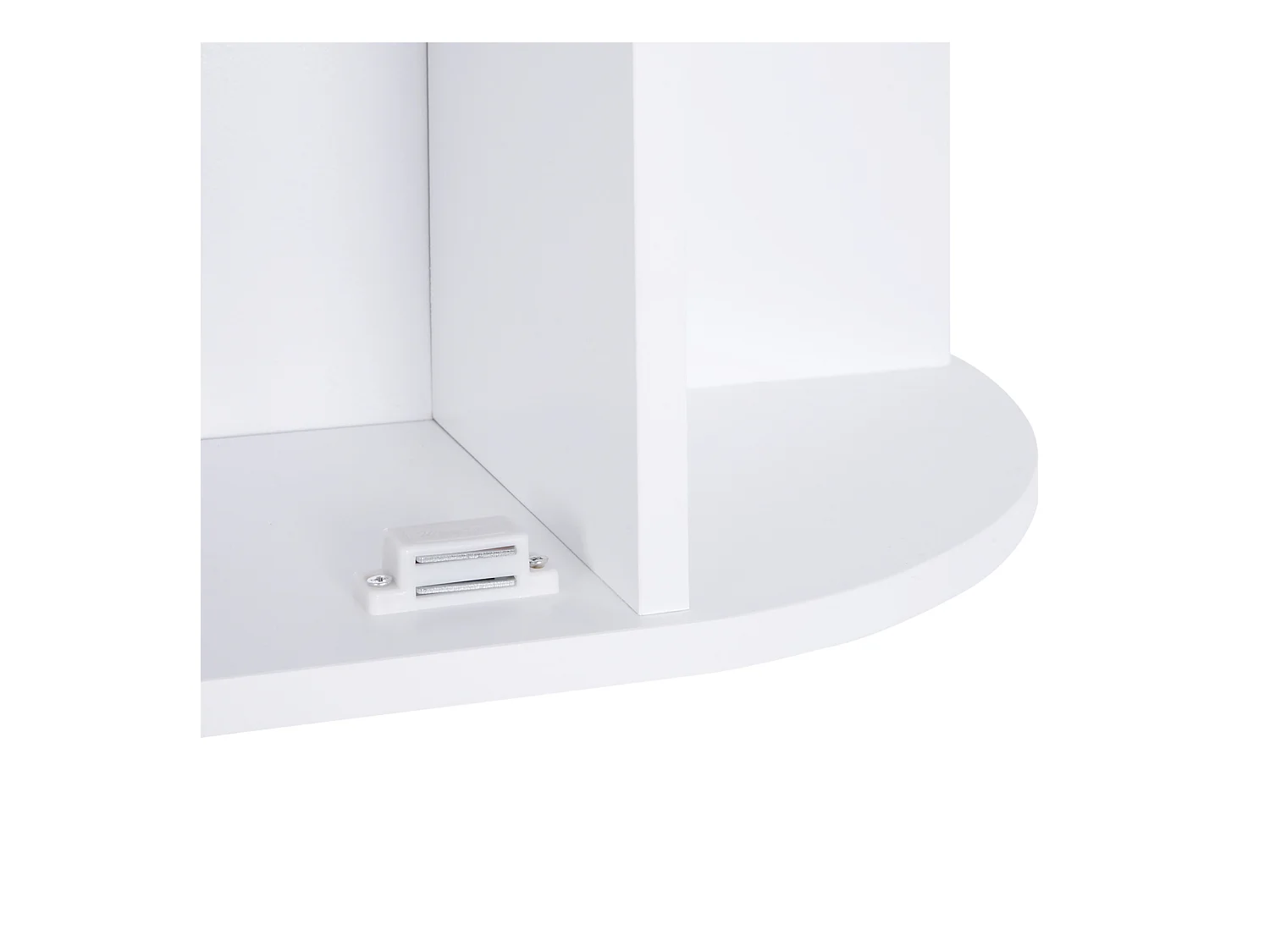 Mobiletto pensile da bagno con specchiera con mensole in legno bianco