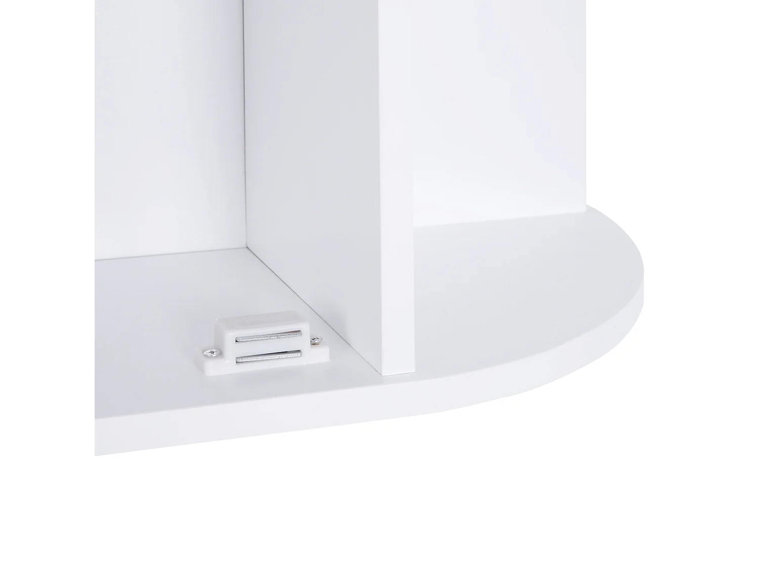 Mobiletto pensile da bagno con specchiera con mensole in legno bianco