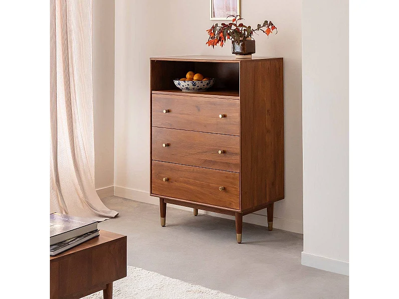 Cómoda en madera de acacia Emiel