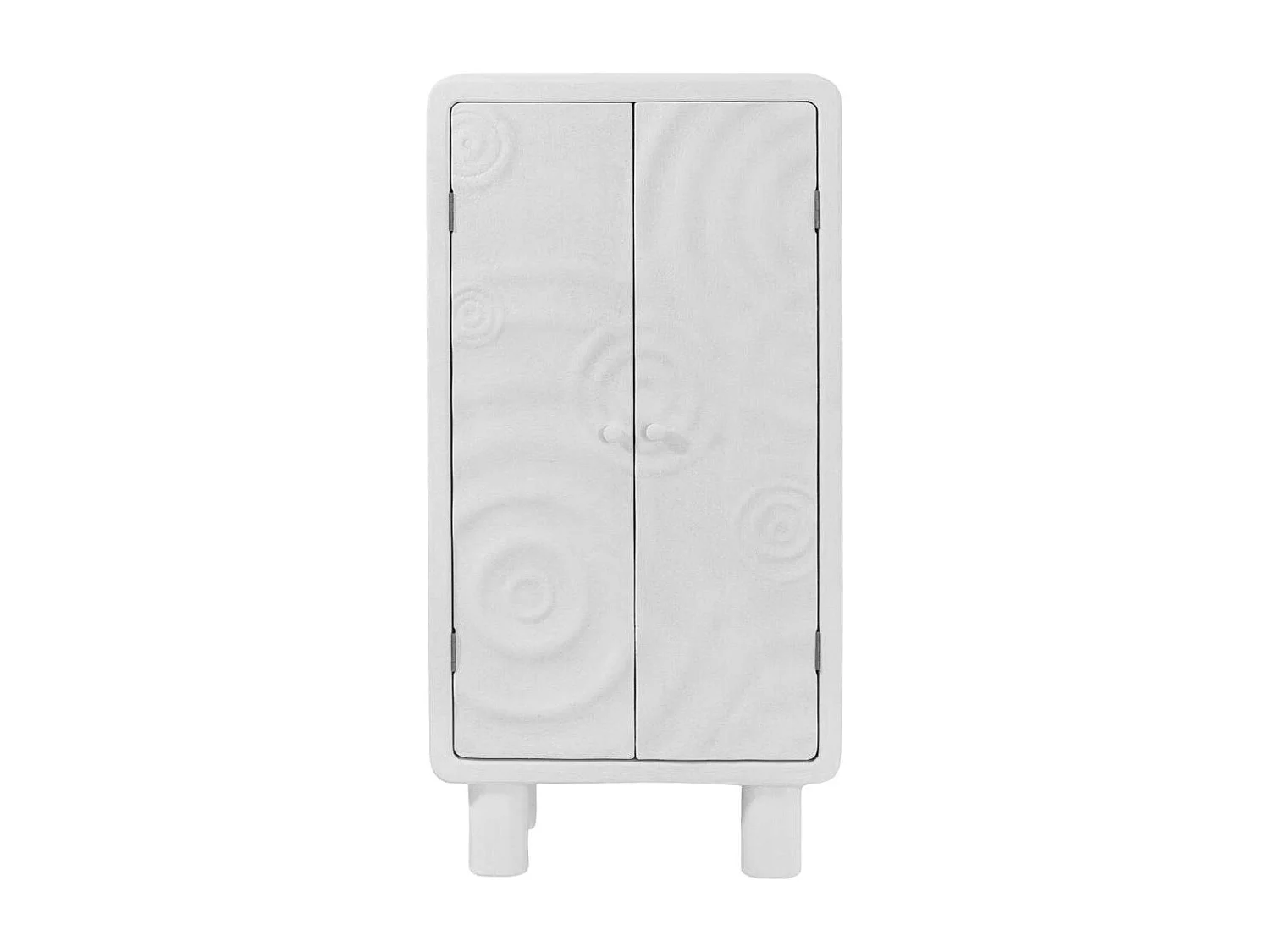 Armoire en bois effet béton blanc Danaé