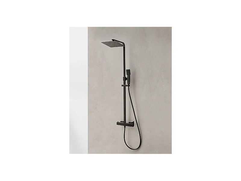 Colonne de douche thermostatique CUBO  Noir mat