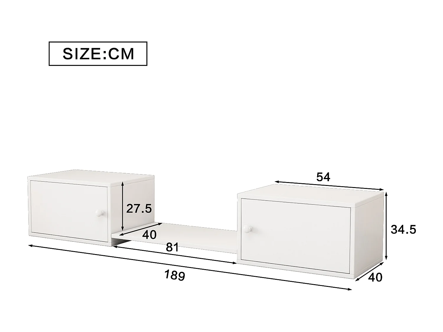 Cabinet à chaussures, meuble d'entrée, multifonction, banc à chaussures, bois massif + MDF, Blanc (189x40x34.5 cm)