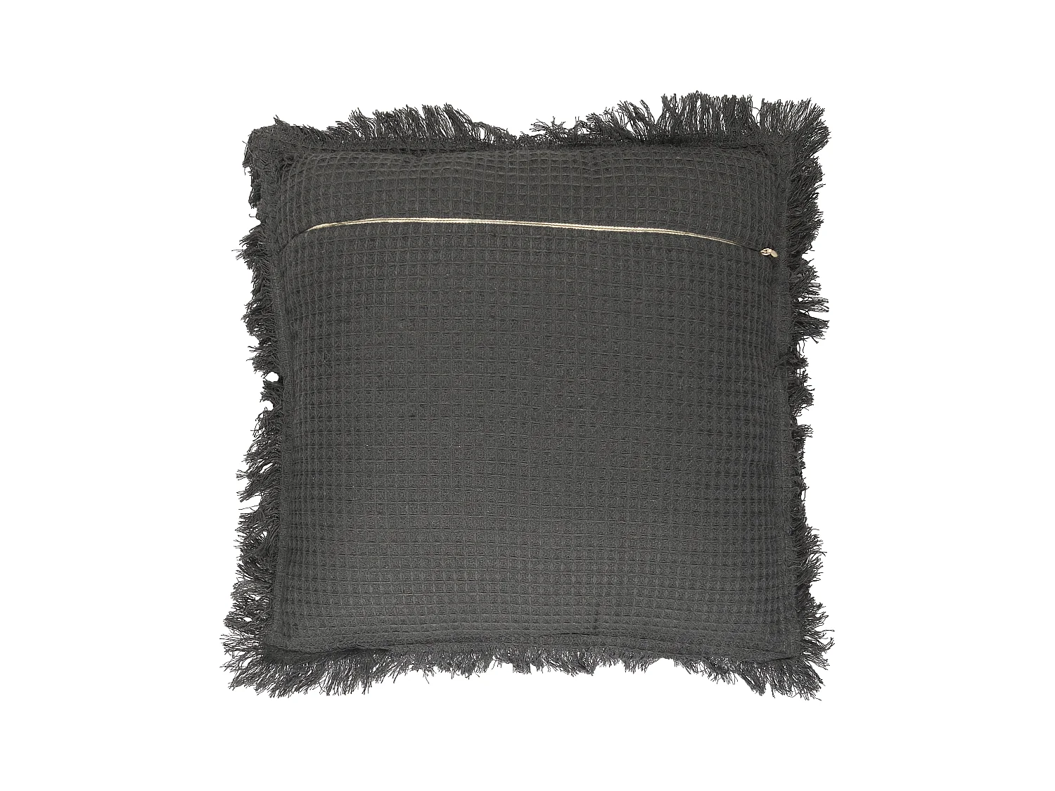 Coussin Gaufre Anthracite 40x40cm Gris