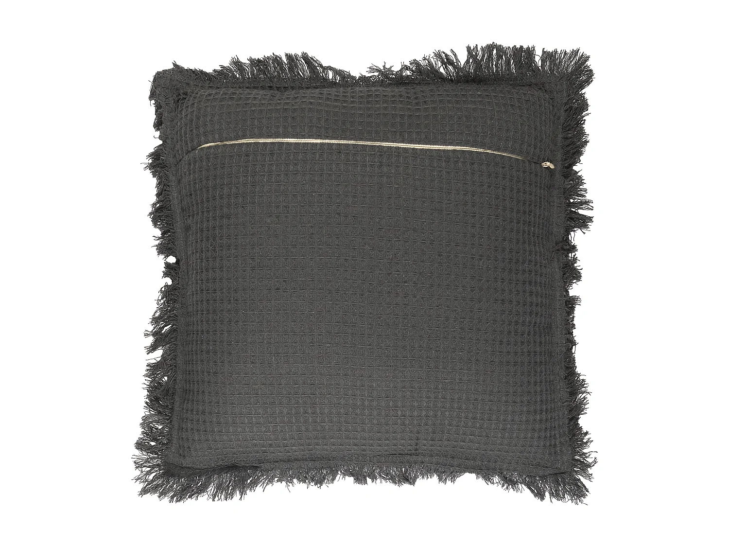 Coussin Gaufre Anthracite 40x40cm Gris