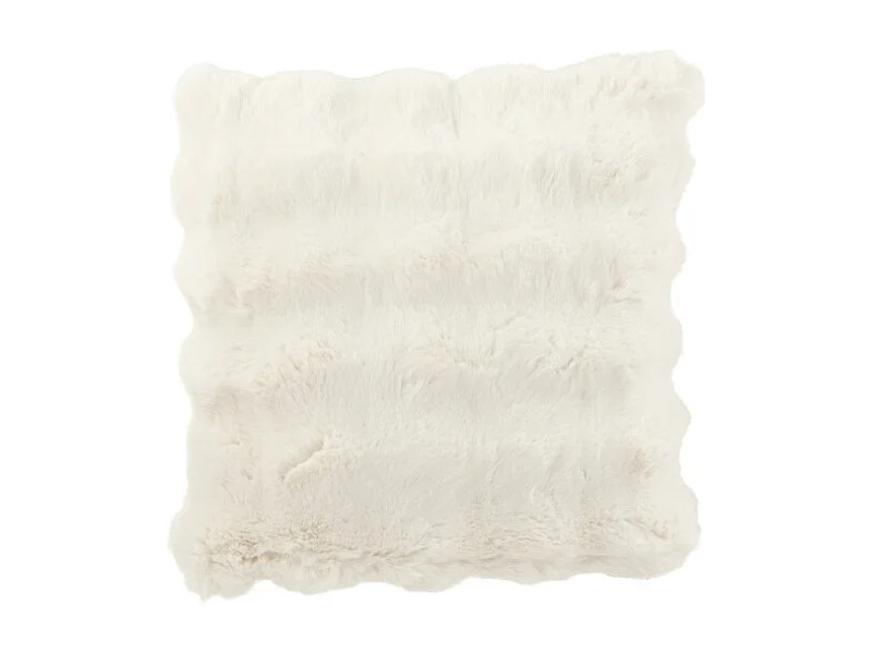 Cojín cuadrado de poliéster blanco 45x45x18 cm