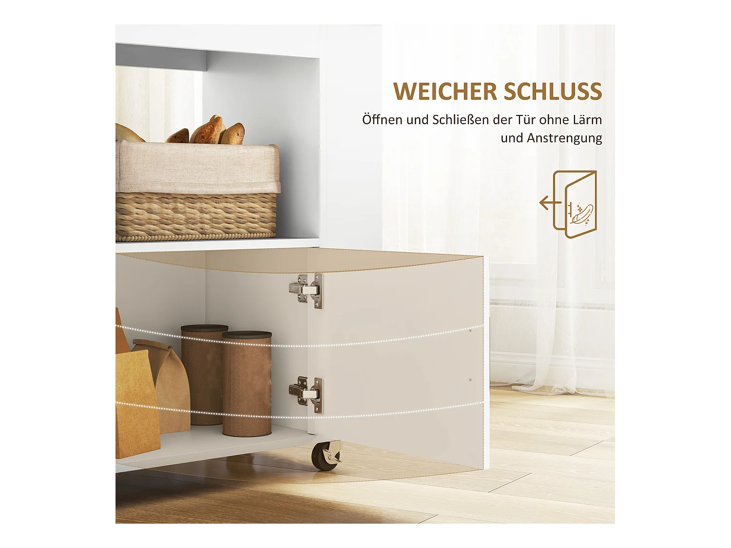 Chariot de cuisine avec plan de travail, étagères, porte-bouteilles, en chêne, 83x40x83 cm