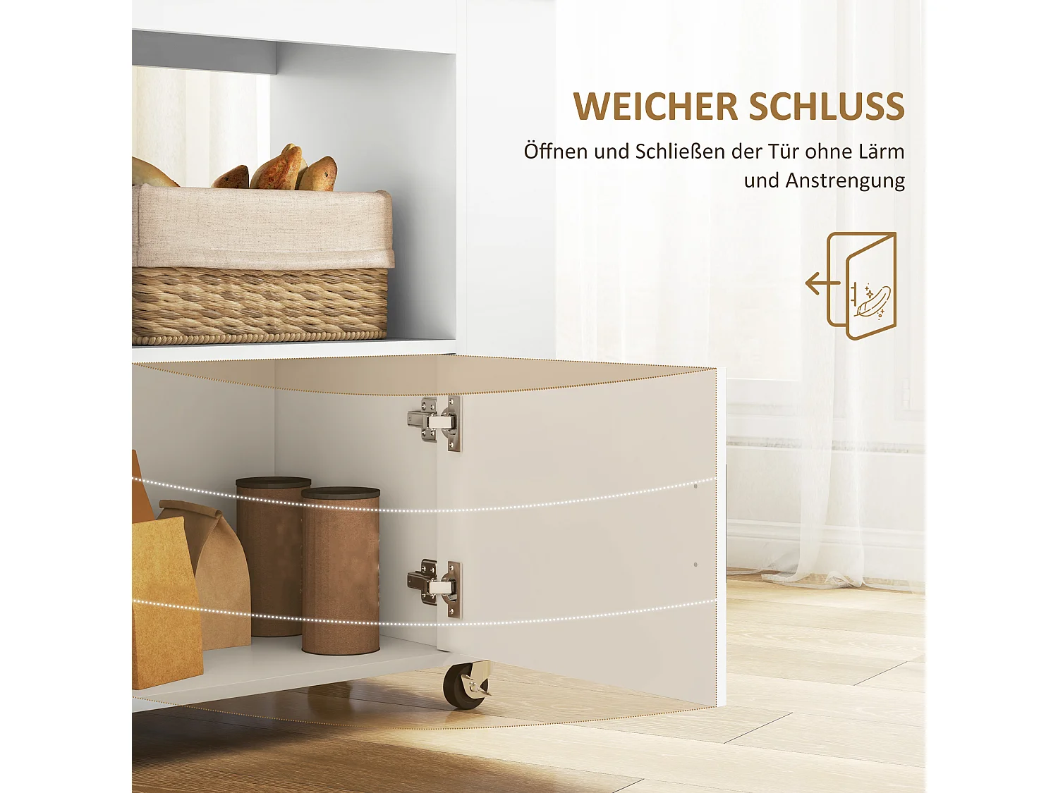 Keukentrolley met werkblad, planken, flessenrek, eikenhout, 83x40x83 cm