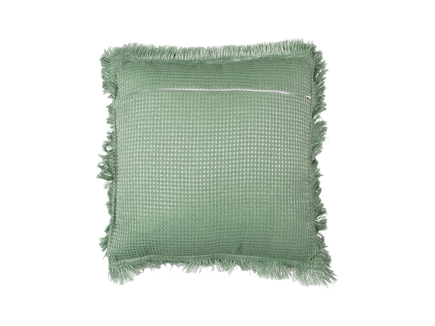 Coussin Gaufre Vert Sauge 40x40cm Vert